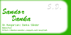 sandor danka business card